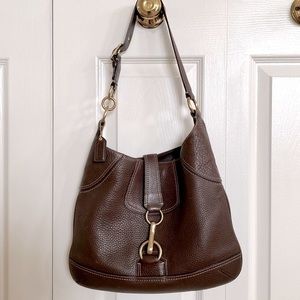 Coach Hamptons leather shoulder hobo bag